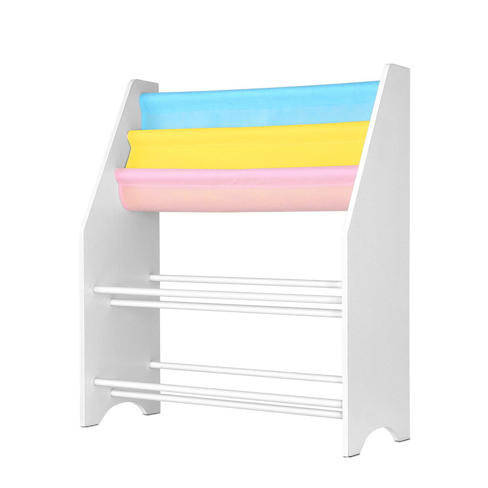 Keezi Kids Bookcase Childrens Bookshelf Toy Storage Organizer 2 Tiers Shelves