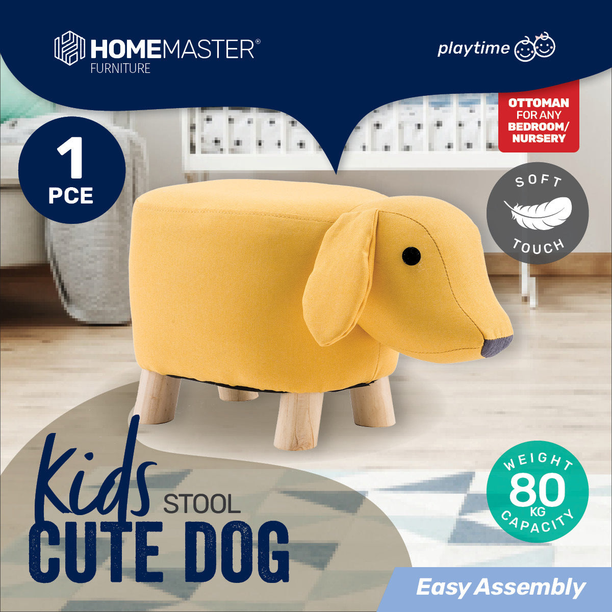 Home Master Kids Animal Stool Cute Dog Character Premium Quality &amp; Style